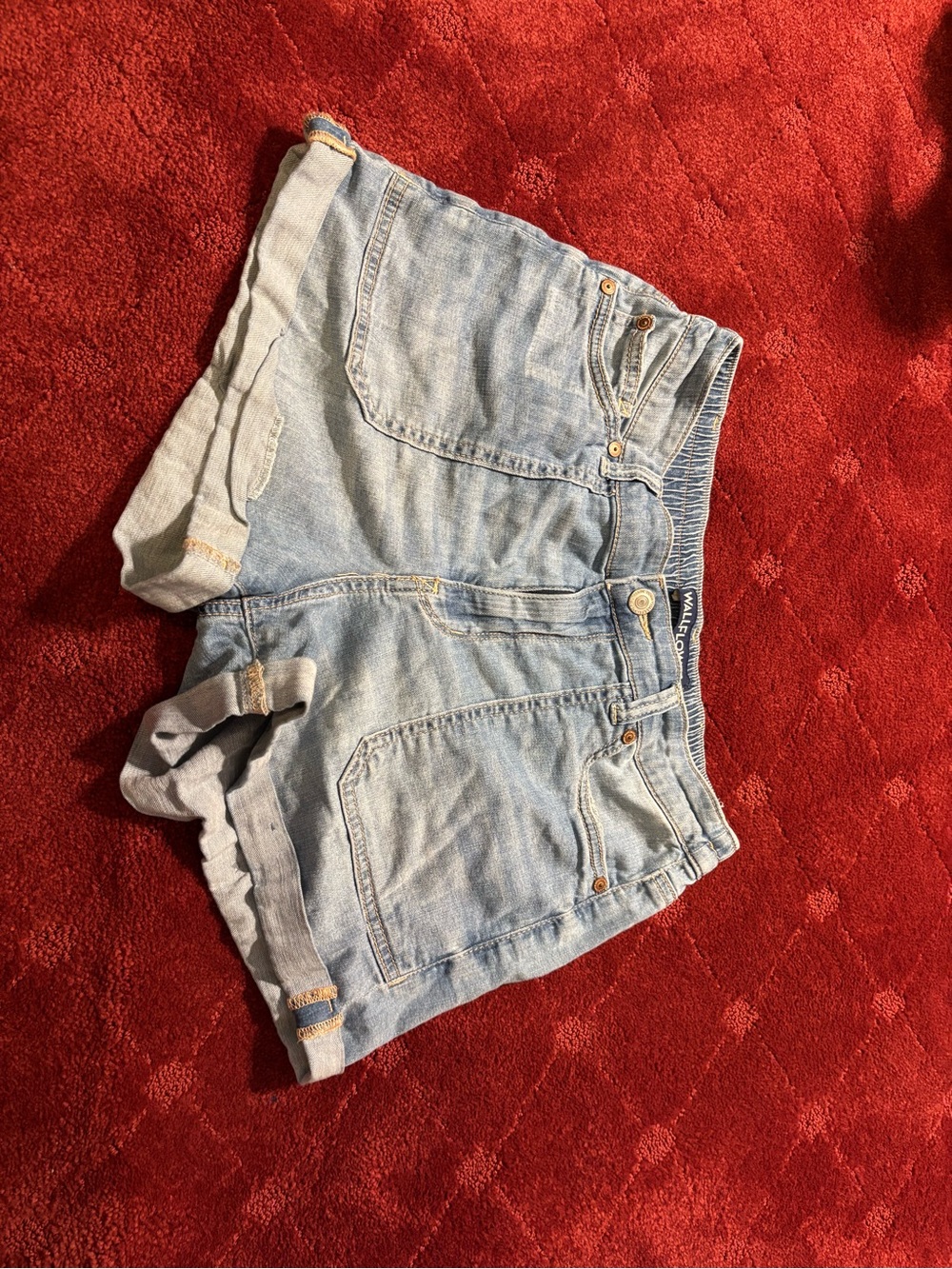 Wallflower Light Wash Rolled Cuff Denim Shorts